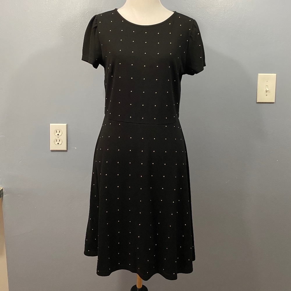 Gold studs dress